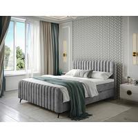 Boxbett Liam K - Schwarz/Grau, MODERN, Holz/Holzwerkstoff (160/200cm) - MID.YOU