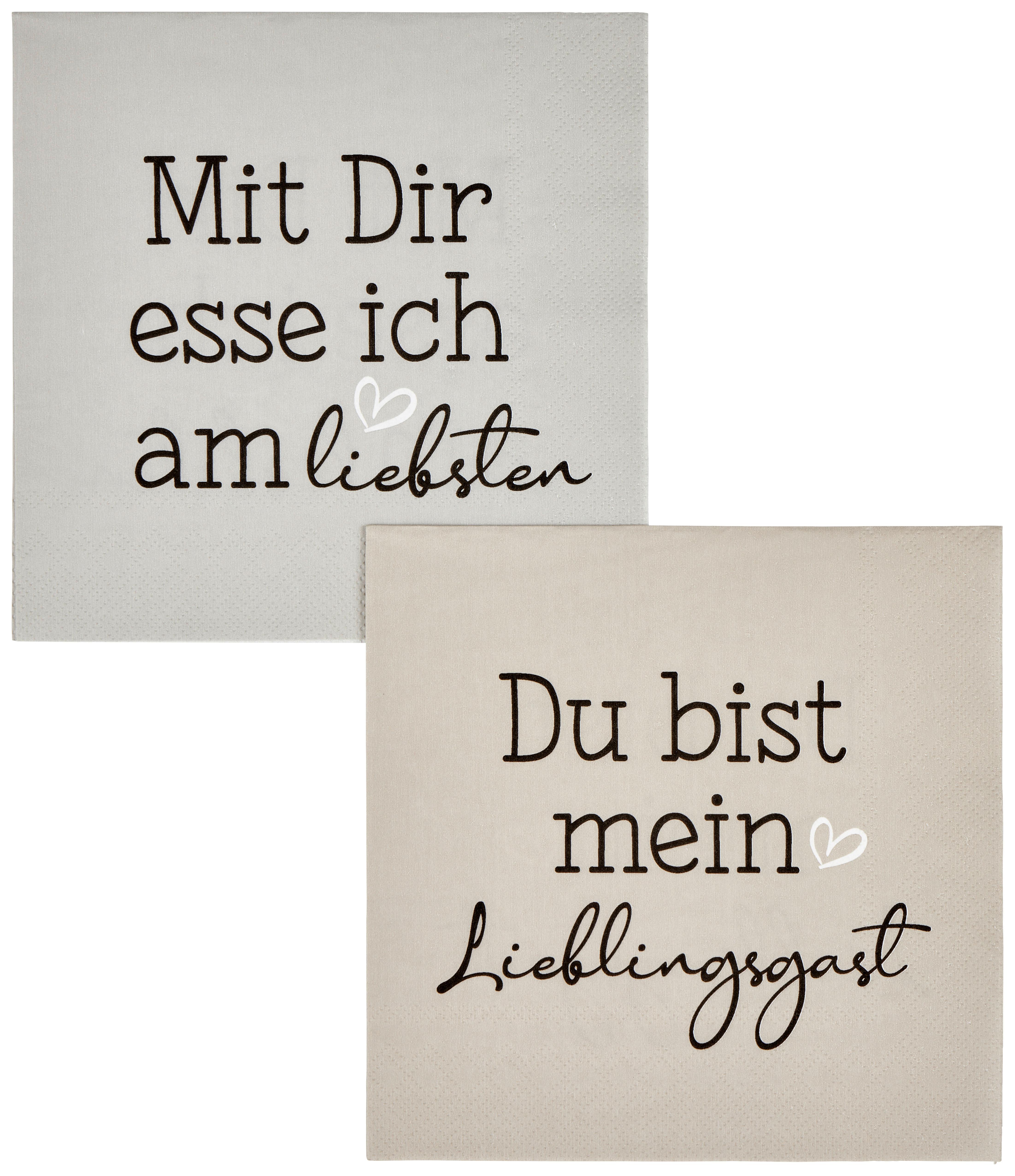 Serviette Lieblingsgast - Basics, Papier (16,5/3/16,5cm)