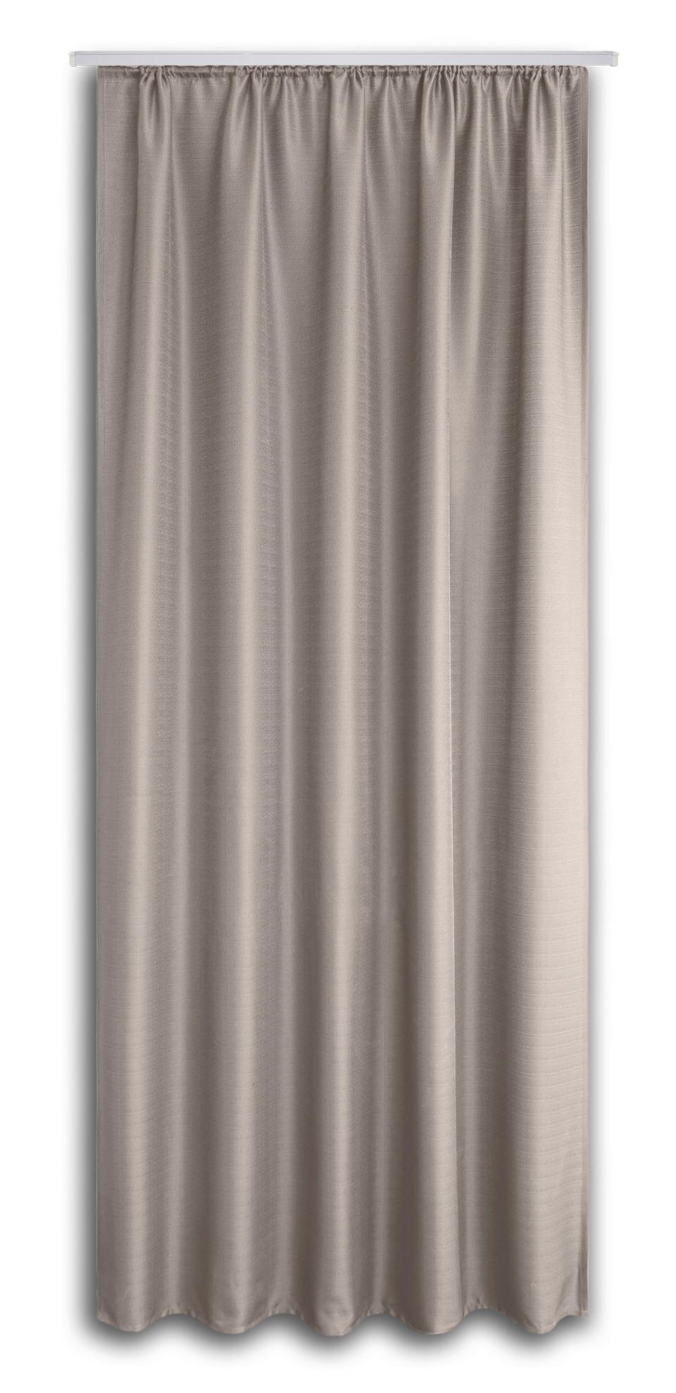 Vorhang mit Band Ben II 135x245 cm Taupe - Taupe, KONVENTIONELL, Textil (135/245cm) - Ondega