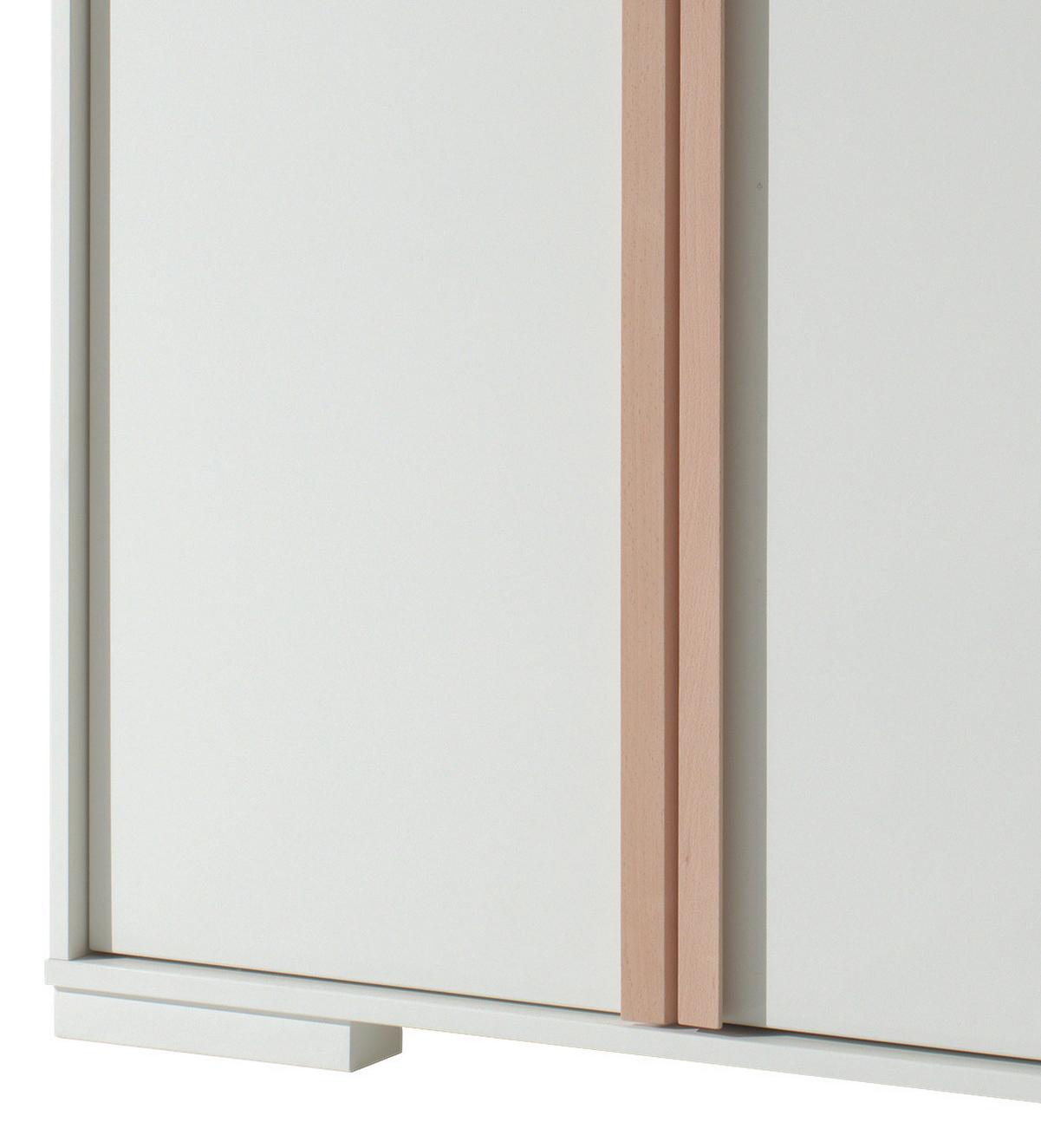 Drehtürenschrank London B: 145,6 Cm Weiß - Weiß, MODERN, Holzwerkstoff (145,6/195,2/56cm) - MID.YOU
