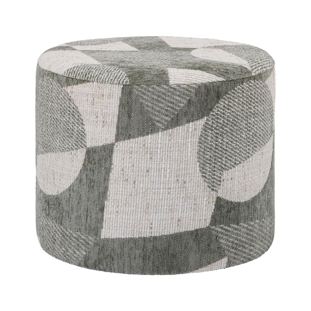 Taburetka MARLON, sivozelený žakár - biela/sivozelená, Lifestyle, kompozitné drevo/textil (50/40cm) - Premium Living