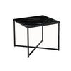 Beistelltisch Schwarz/marmoroptik B: 50 Cm - Schwarz, Design, Glas/Metall (50/50/42cm) - Livetastic