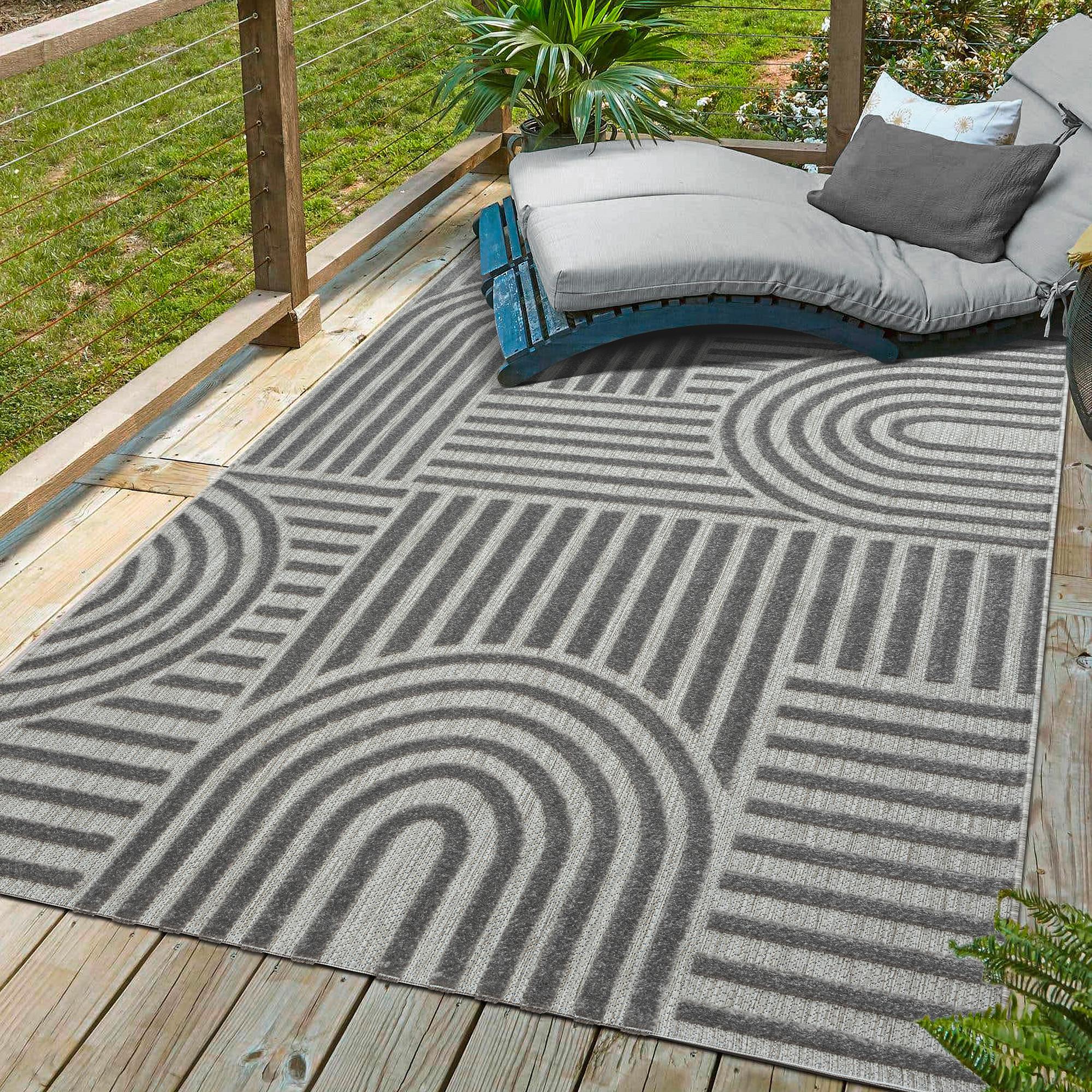 Outdoorteppich 9007_gray_140x200 - Grau, Basics, Textil (140/200cm)