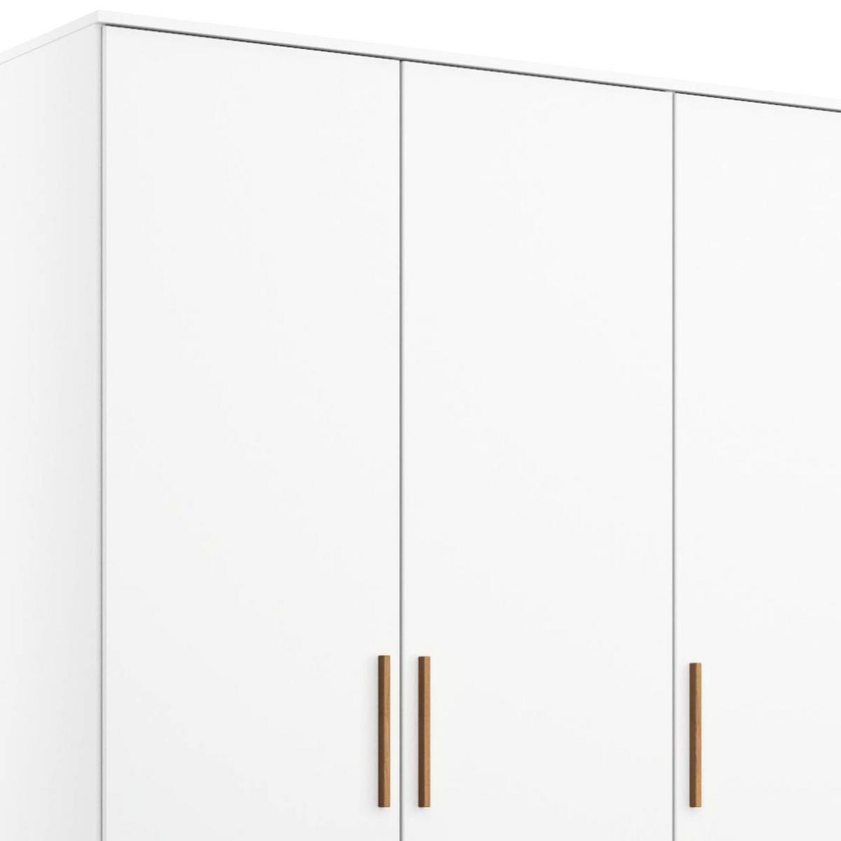 Drehtürenschrank 136 cm Carlsson Weiß - Weiß, Basics, Holzwerkstoff (136/203/53cm) - Rauch Möbel