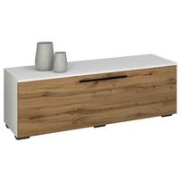 Nízka komoda Arila š: 115 cm, dub medový/bílá - bílá/černá, Moderní, kompozitní dřevo/plast (115/39/40cm) - MID.YOU