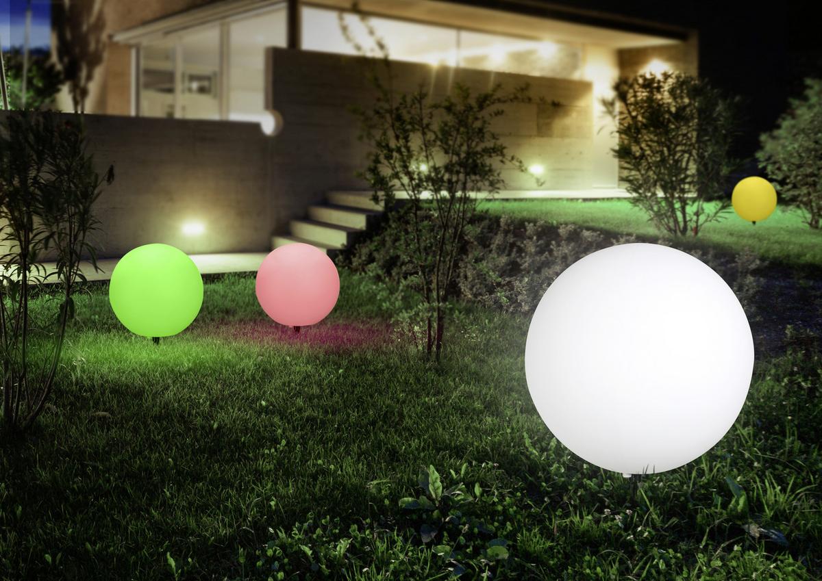 Außenstehleuchte 31776 Toula - Schwarz/Weiß, Design, Kunststoff (40/56cm) - Globo