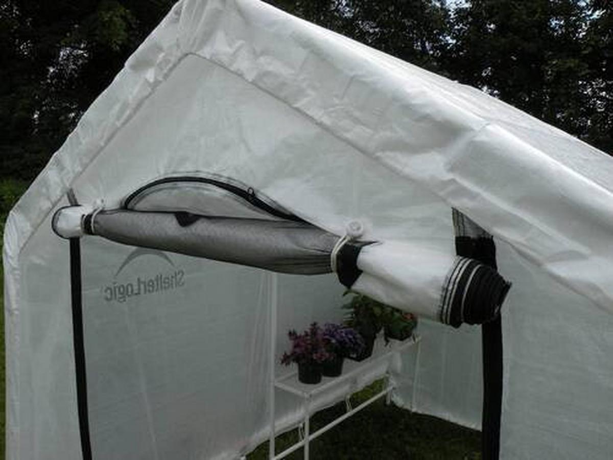 Gewächshaus 180x200x240 cm Kunststoff - Weiß, Basics, Kunststoff (180/200/240cm)