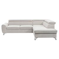 Rohová sedačka IDYLLA, pravá bílá,úl.prostor,lůžko - bílá/černá, Design, kov/textil (250/200cm)