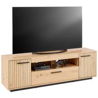 Phonotisch Lukas B: 163,6 cm Artisan Eiche Dek. - Schwarz/Eiche Artisan, Trend, Holzwerkstoff (163,6/52,2/40,2cm)
