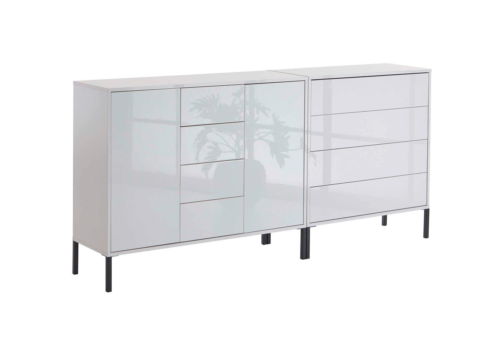 Sideboard Mailand Weiß Hochglanz B: 185 cm