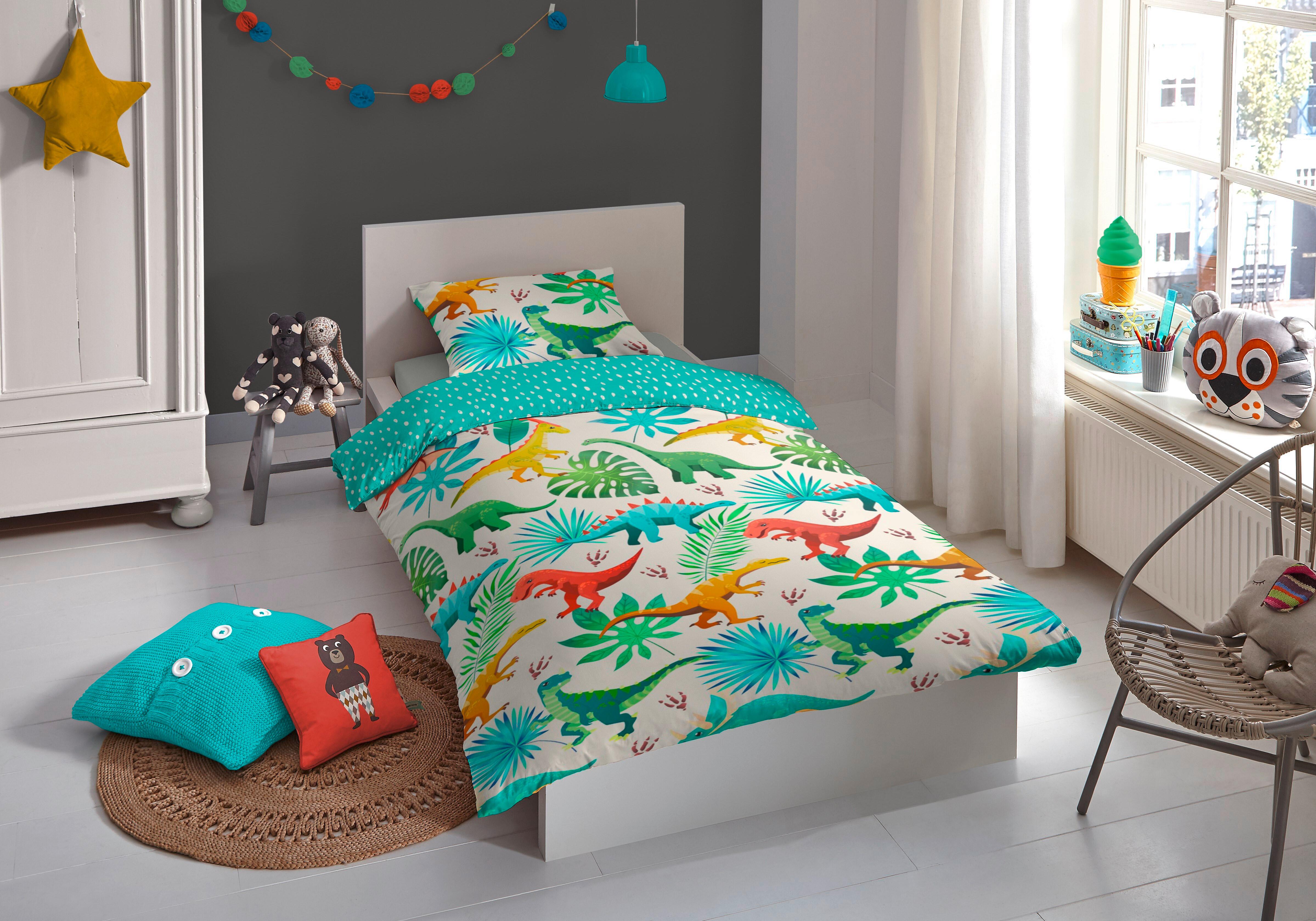 Kinderbettwäsche 140x200 Cm Dinos Renforce - Multicolor, Textil (140/200cm) - MID.YOU