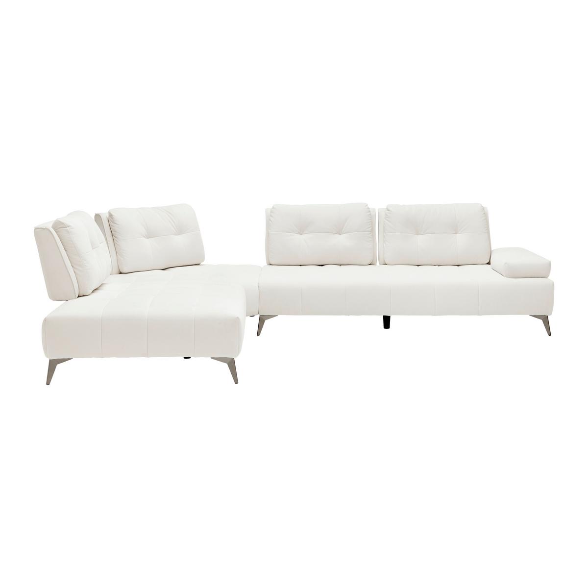 Sedací souprava ESTELLA, krémový manšestr - krémová/tmavě šedá, Moderní, kov/dřevo (326/85/270cm) - Bessagi Home