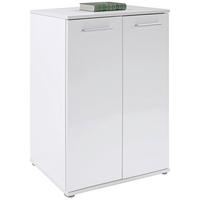 KOMODA CHRISTIAN NEW 1 - bílá/barvy hliníku, Moderní, kompozitní dřevo/plast (60/85/35cm)