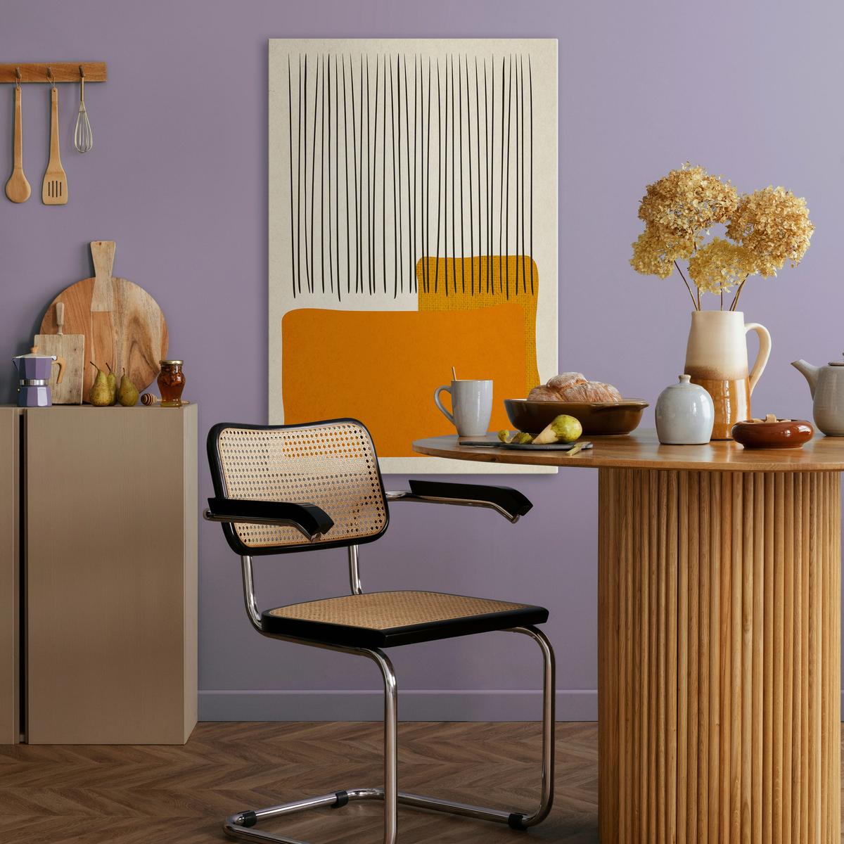 Leinwandbild Orange Beige B: 40 cm - Beige/Orange, Basics, Holzwerkstoff/Textil (40/60/1.2cm) - artgeist