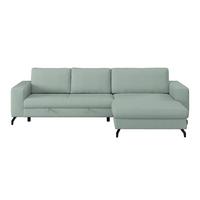 Ecksofa mit Bettkasten Cloud Salbeigrün Cord 290x178 cm - Salbeigrün, Trend, Textil (290/178cm)