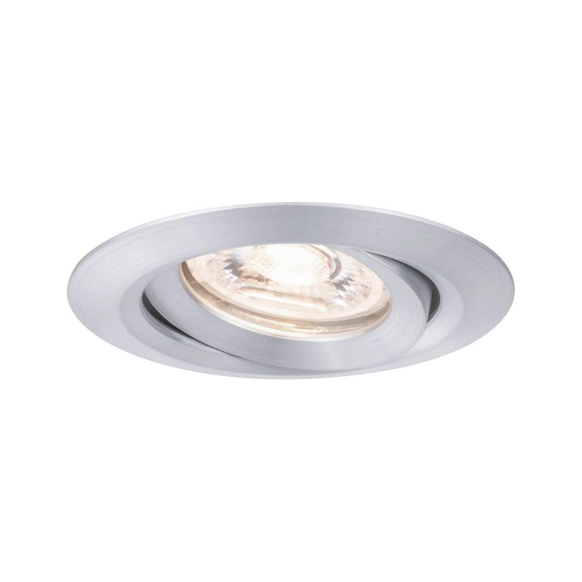 LED-Spotkopf 1-Flammig Schwenkbar Ø 6,6 cm - Alufarben, Design, Metall (6,6cm) - Paulmann