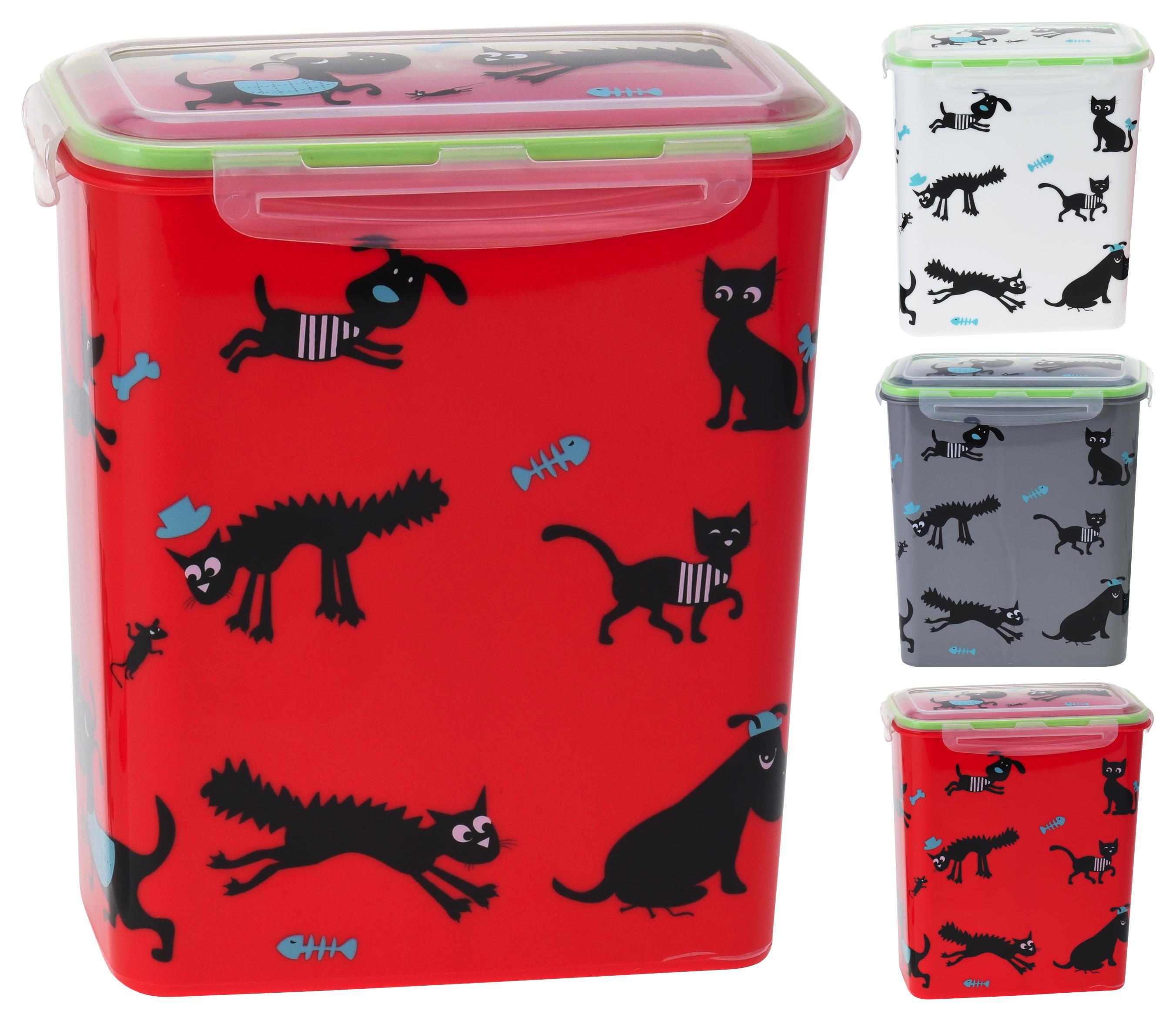 Táptartó Doboz Lisa - Piros/Szürke, Basics, Műanyag (19/11/21cm)