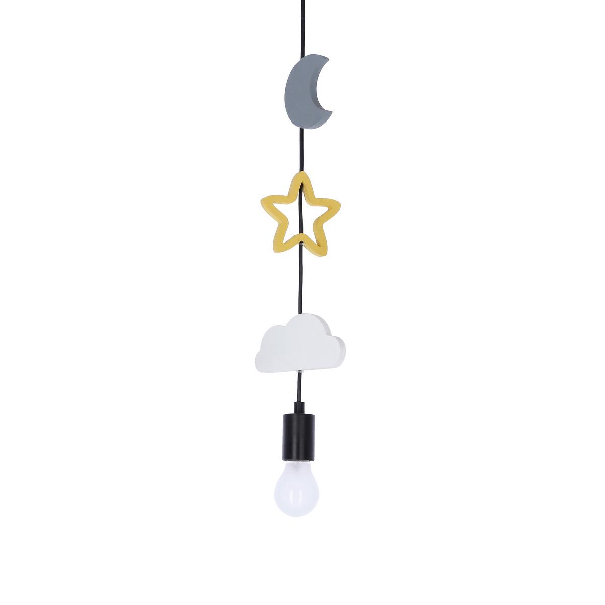 Kinderhängeleuchte 33-24435 Trio Sss - Goldfarben/Weiß, Basics, Holzwerkstoff/Metall (100/15/100cm)