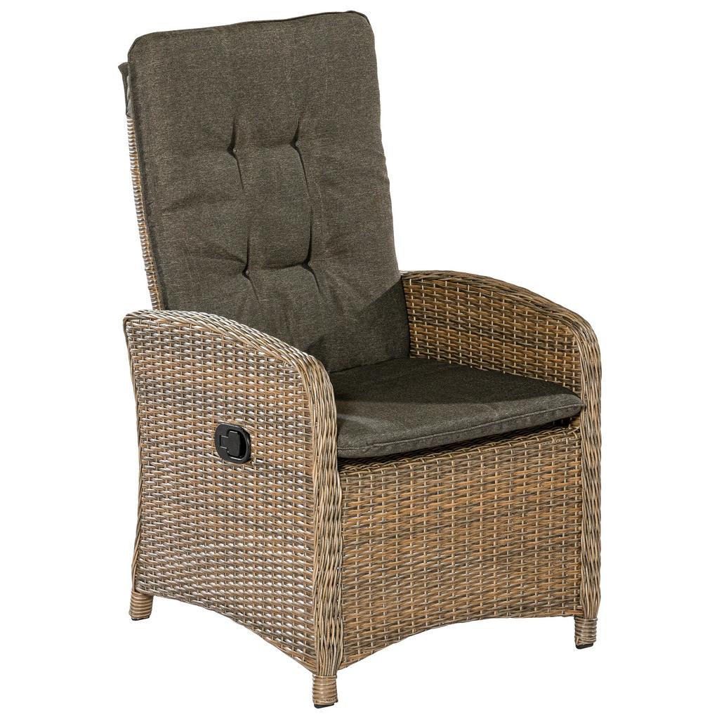 Gartensessel 2er-Set Atrani Metall/Kunststoff/Textil