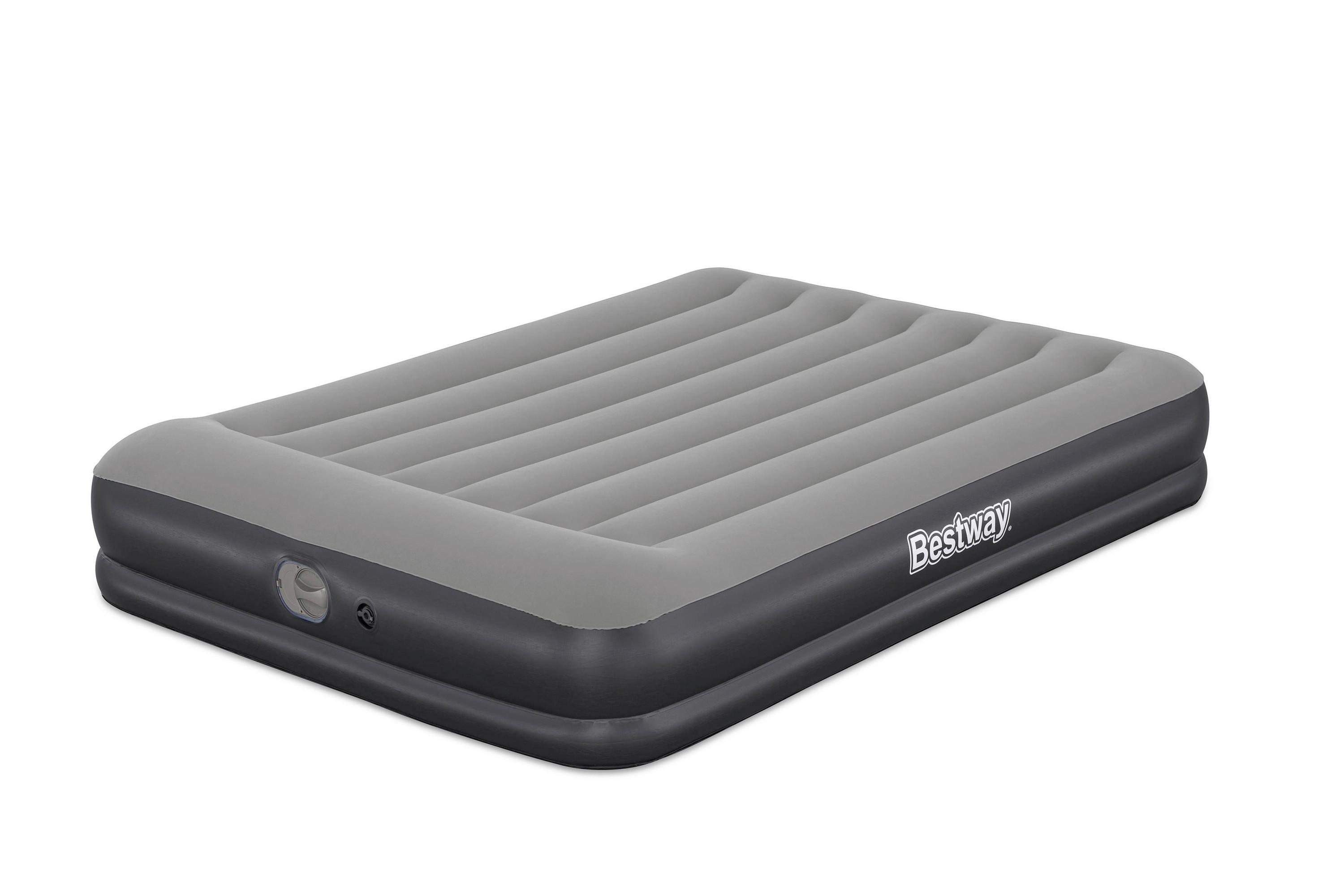 Luftbett Lena 203x152x36 cm bis 300kg, inkl. Pumpe - Dunkelgrau/Schwarz, KONVENTIONELL, Kunststoff/Metall (203/152/36cm) - Bestway
