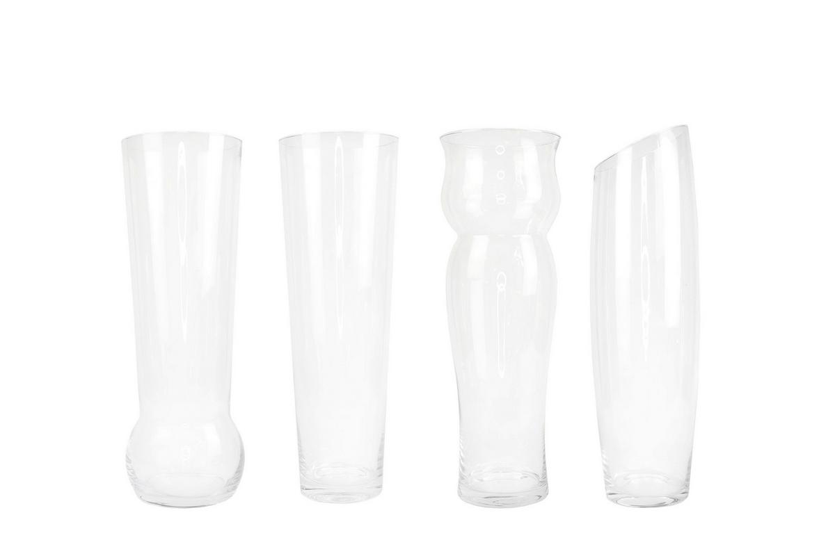Vase Terezie In Verschiedenen Formen, Klarglas H: 50 Cm - Klar, KONVENTIONELL, Glas (50cm) - Ondega