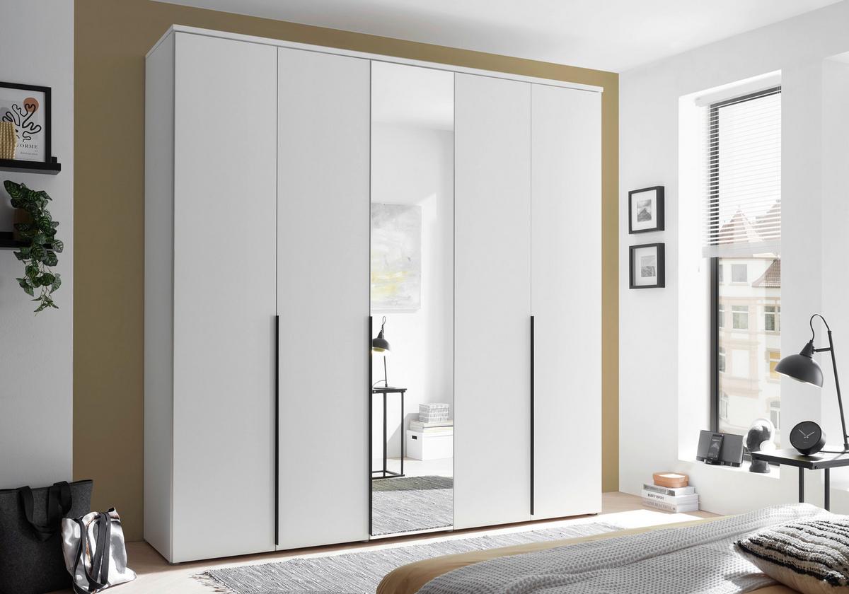 Nyílóajtó Szekrény Kevo 225/225cm - fehér, Modern, faalapú anyag/Üveg (225/225/52cm) - MID.YOU