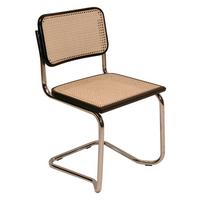 Schwingstuhl Skagen - Chromfarben/Schwarz, KONVENTIONELL, Holz/Metall (52/81/59cm) - Livetastic