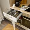 Küchenzeile Win mit Geräten 280 cm Hellgrau/Eiche Dekor - Basics, Holzwerkstoff (280cm) - Express