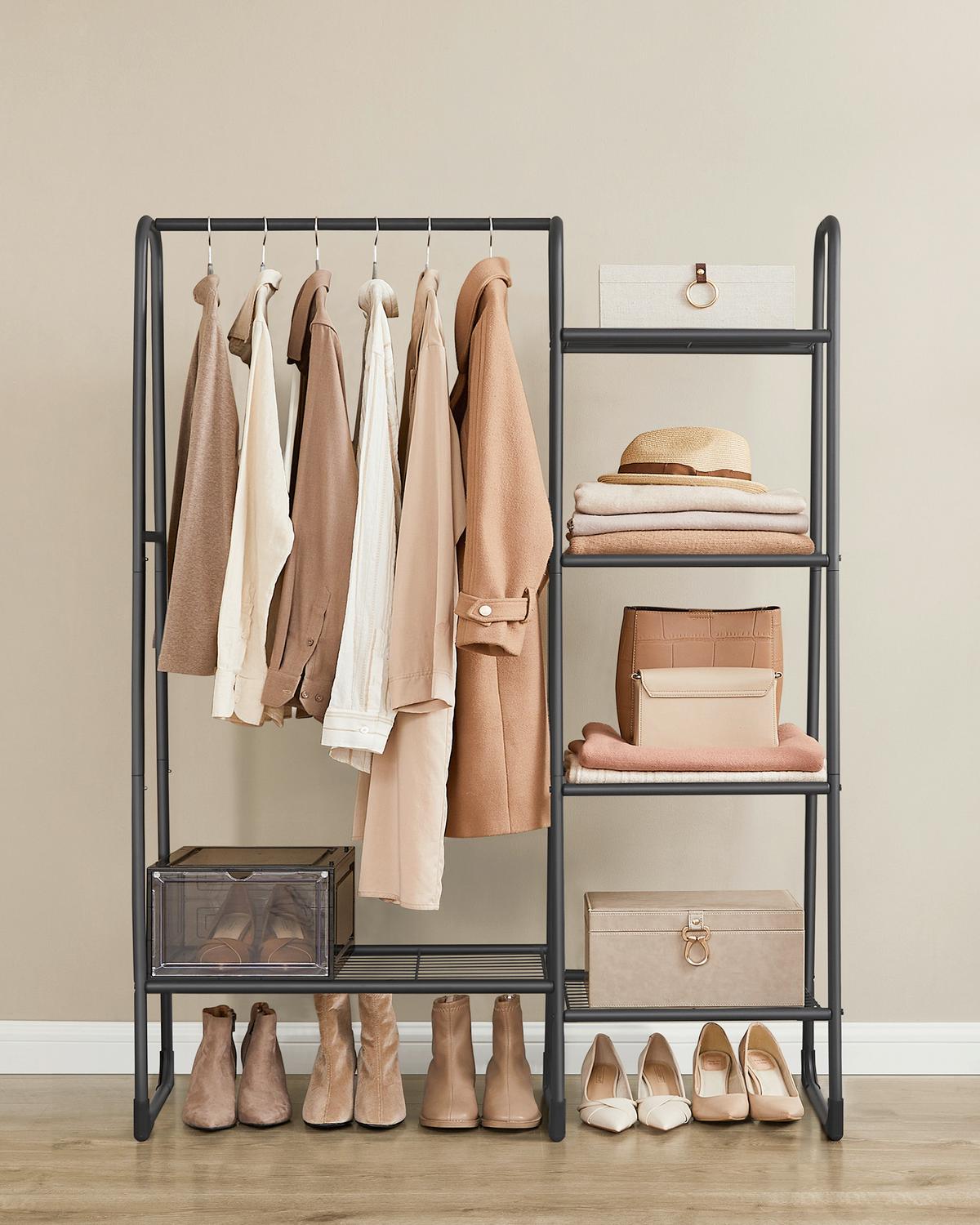 Garderobenständer Schwarz B: 101,7 Cm - Schwarz, Basics, Metall (101,7/153,3/40cm)