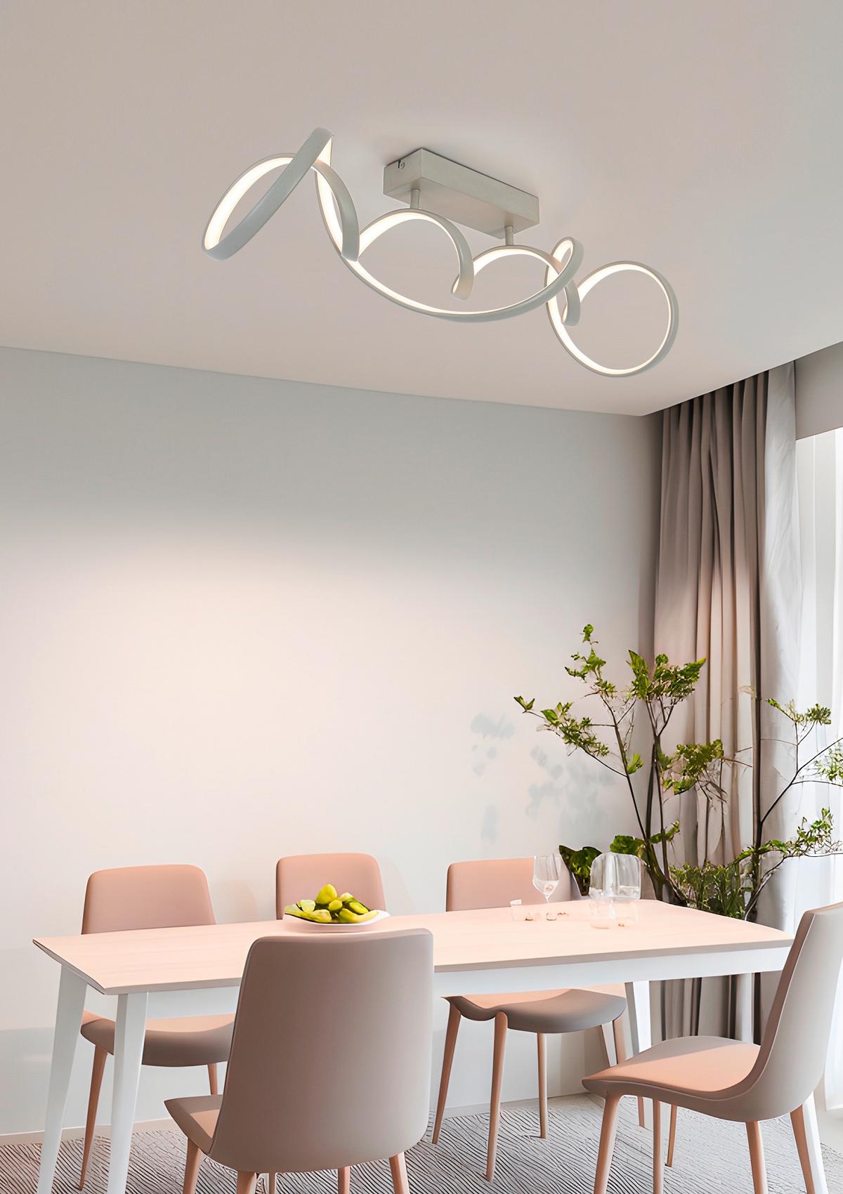 Led Mennyezeti Lámpa Krispin - homokszínű/fehér, Modern, műanyag/fém (75/19/23cm) - Luca Bessoni