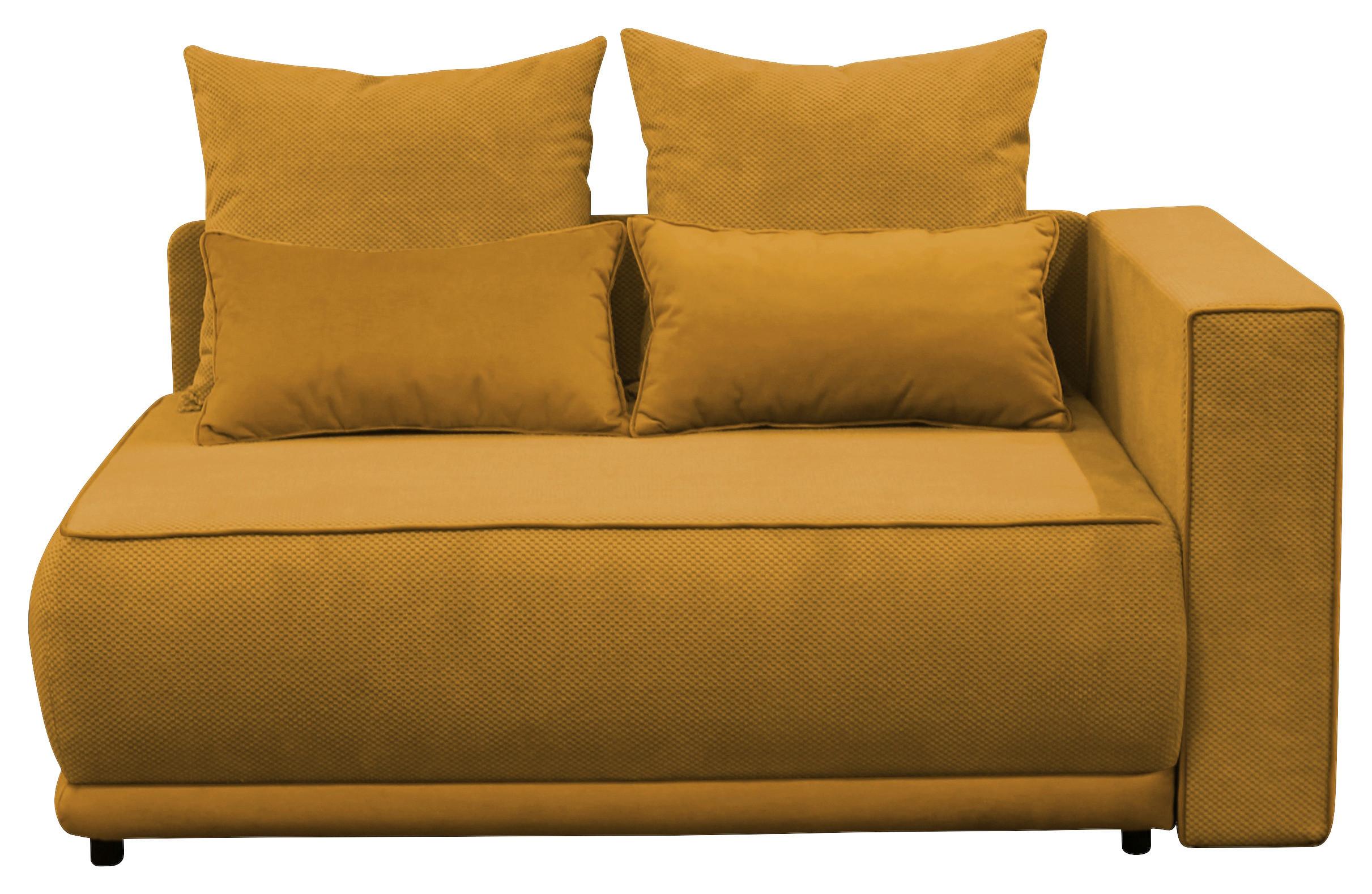 Récamiere Iga Re Gelb B: 168 Cm - Gelb/Rosa, Design, Textil (168/73/99cm) - MID.YOU