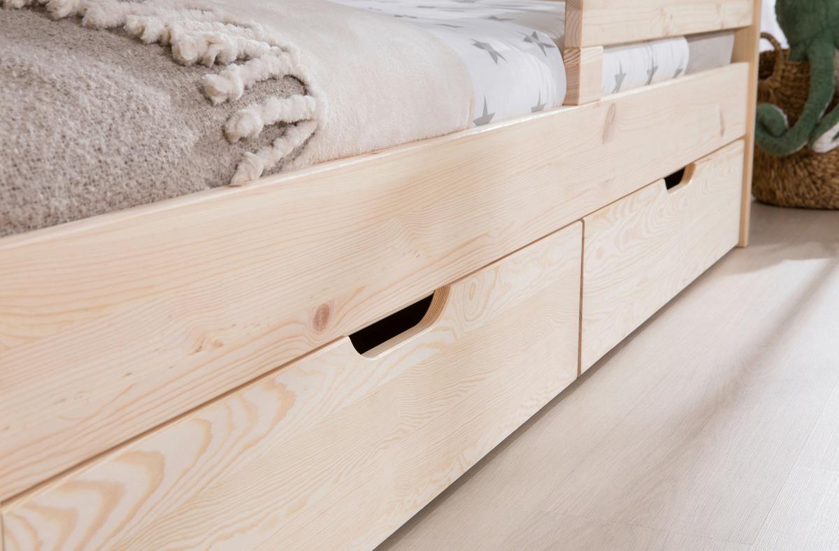 Bett Bennet Naturfarben Inkl. Zubehör, 90x200 Cm - Naturfarben, MODERN, Holz/Textil (90/200cm) - MID.YOU