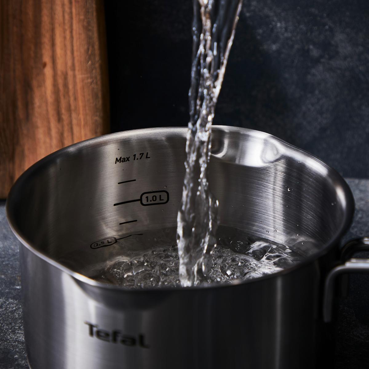 Kochtopfset 7-Tlg. Edelstahl Mit 3 Deckel - Edelstahlfarben, Basics, Glas/Metall (54/30/54cm) - Tefal