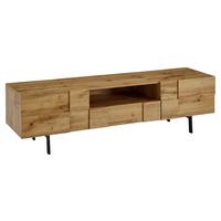 Nízka komoda, š: 160 cm - hnedá/čierna, Modern, kov/kompozitné drevo (160/46/43cm) - MID.YOU