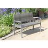 Sitzbank Aluminium 2-sitzer Mit Armlehne - Dunkelgrau, Basics, Kunststoff/Metall (116/60/87cm) - Gardenson