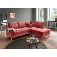 Ecksofa Valentina Koralle S: 230x200 Cm - Koralle/Naturfarben, MODERN, Textil (230/200cm) - Livetastic
