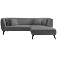 Ecksofa Colori Anthrazit S: 264/164 cm - Anthrazit/Schwarz, MODERN, Holz/Textil (264/160cm) - MID.YOU