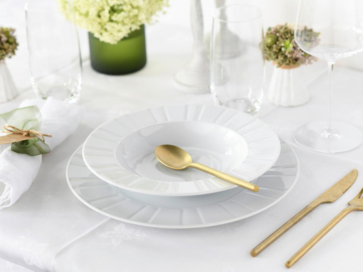 Tafelservice Porzellan 6 Personen Geschirr Set - Weiß, Basics, Keramik - Creatable