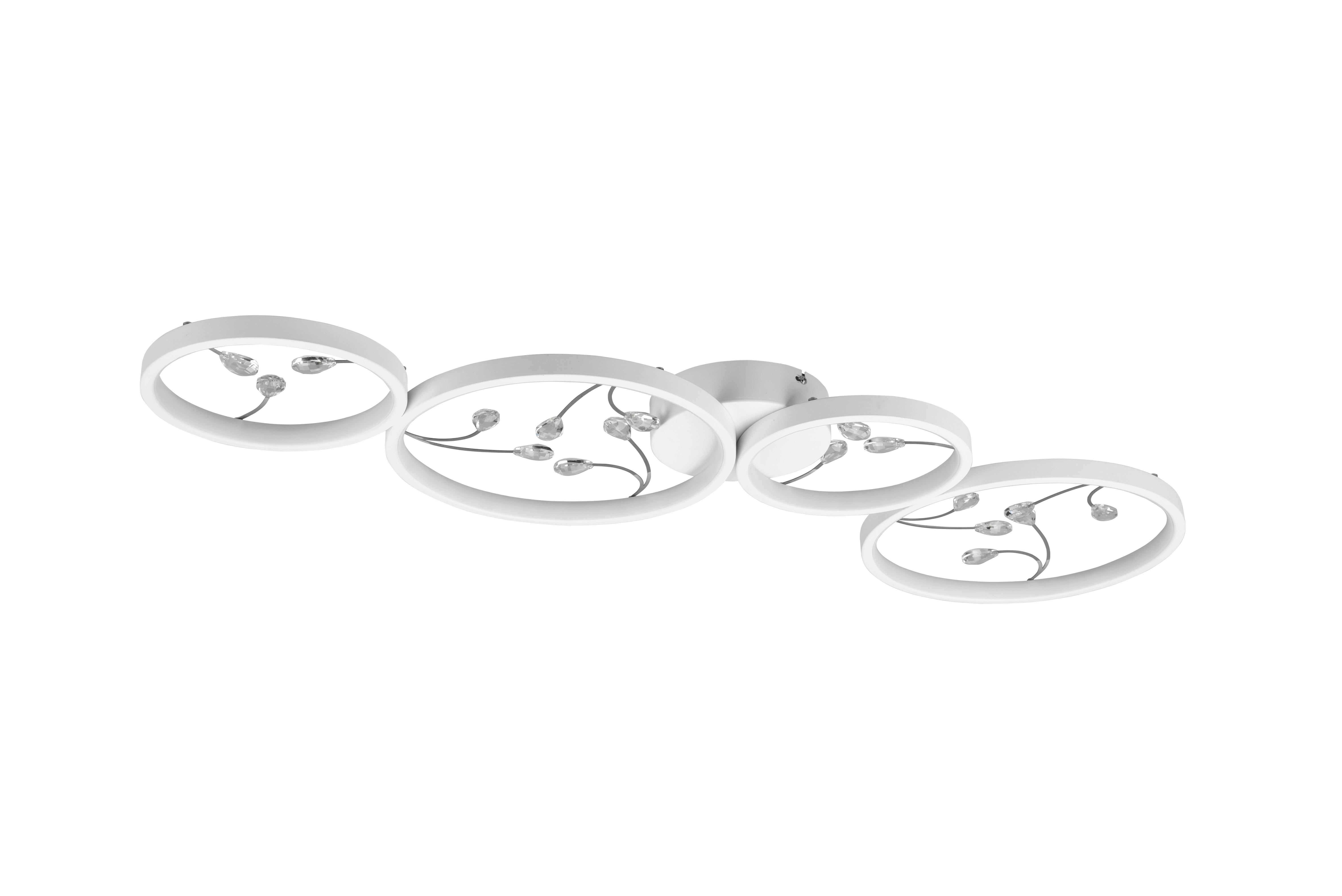 Deckenleuchte L: 95,5 Cm 3 Helligkeitsstufen - Weiß, Design, Metall (95,5/40/6,5cm) - Trio Leuchten