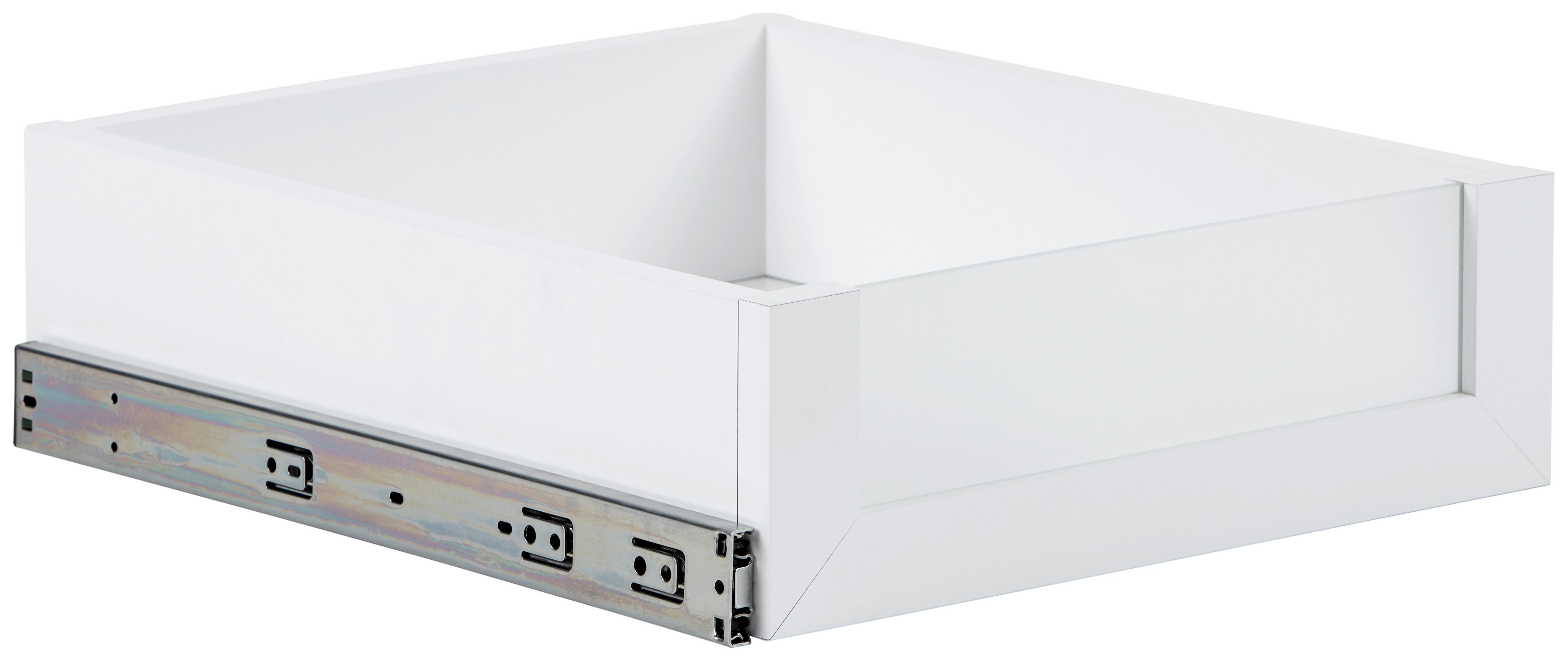 ZÁSUVKA UNIT - bílá, Moderní, kompozitní dřevo/sklo (42,4/12/45cm) - Ondega