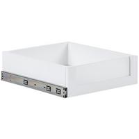 Schublade Unit Weiß B: 42,4 cm mit Glasvorderstück - Weiß, MODERN, Glas/Holzwerkstoff (42,4/12/45cm) - Ondega