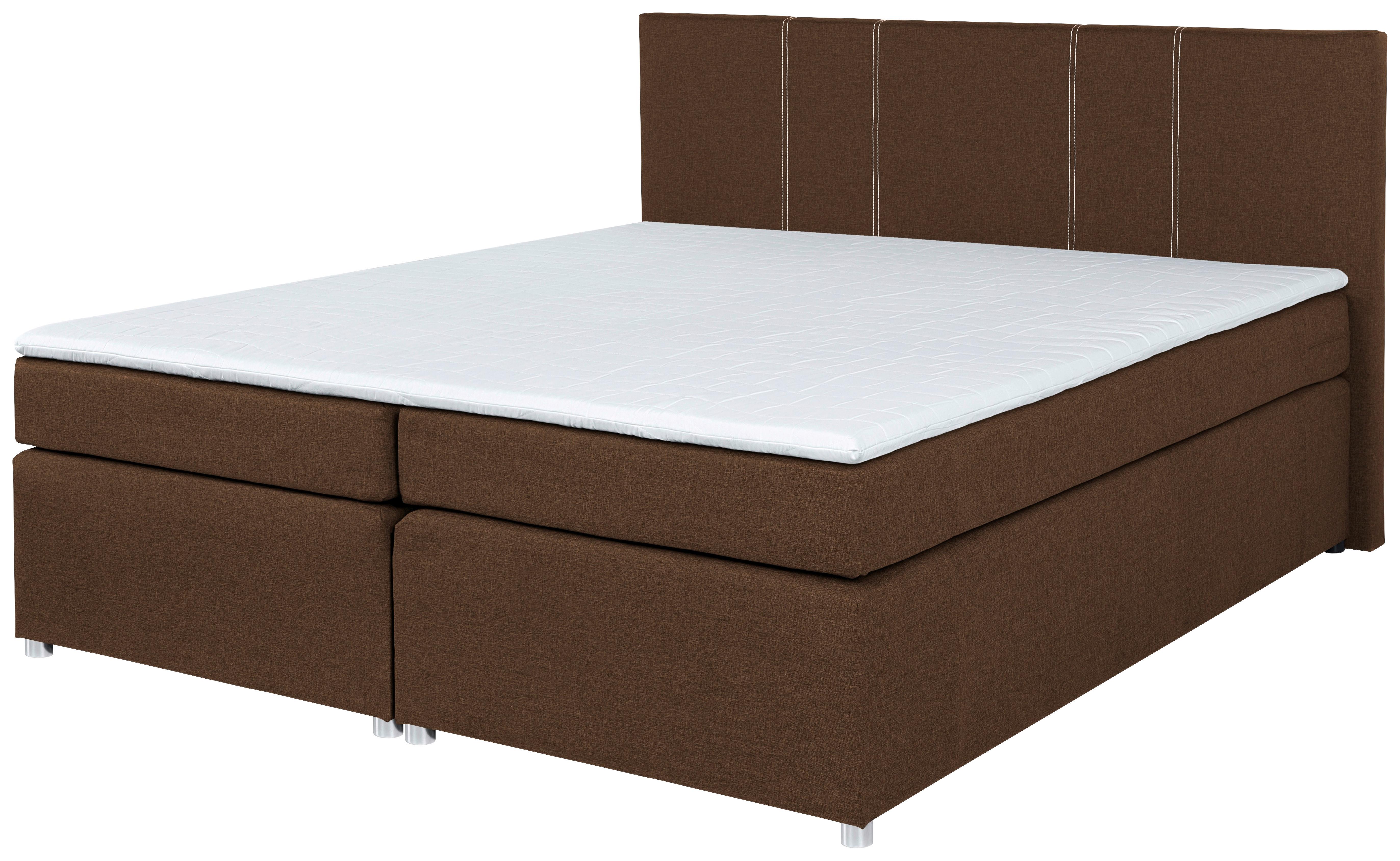 Boxspringbett Malta 200 200x200 Braun - Braun, MODERN, Holzwerkstoff/Textil (200/200cm)