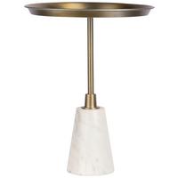 PRÍRUČNÝ STOLÍK GRANT BIELA/ZLATÁ - čierna/biela, Design, kov/kameň (38/51cm) - MID.YOU