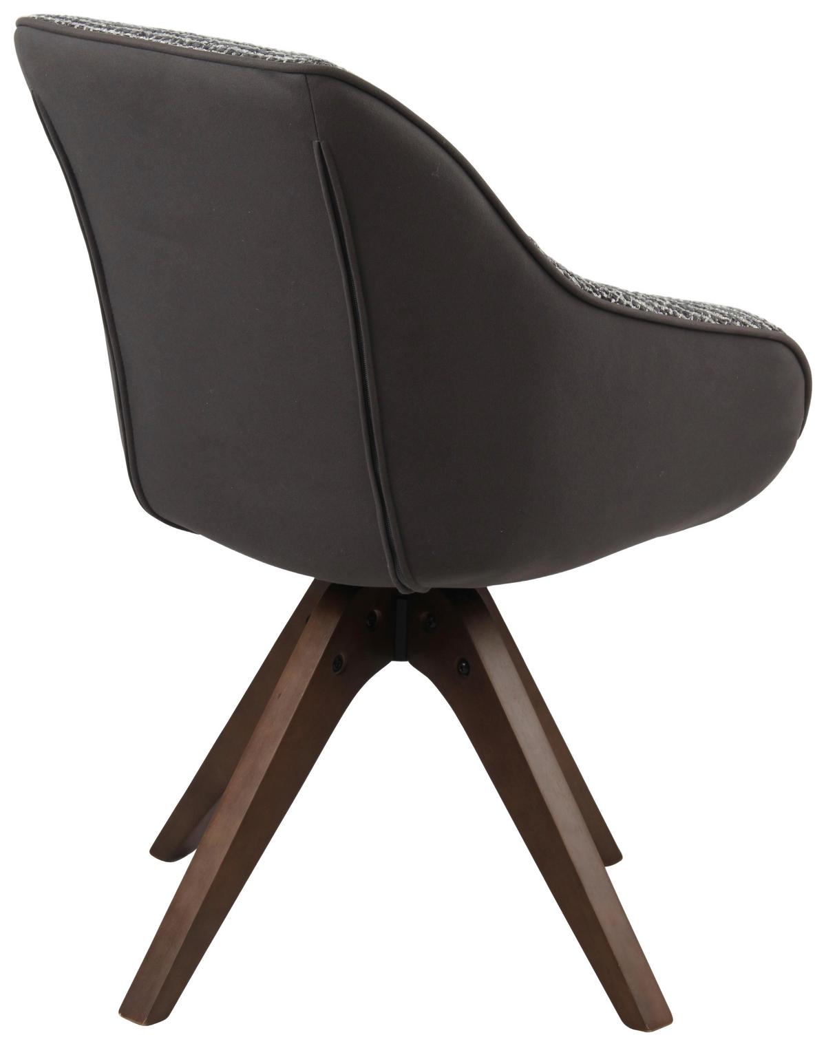 Armlehnstuhl Visby Dunkelgrau B: 58 cm - Dunkelgrau/Eichefarben, MODERN, Holz/Textil (58/84/55cm) - Livetastic