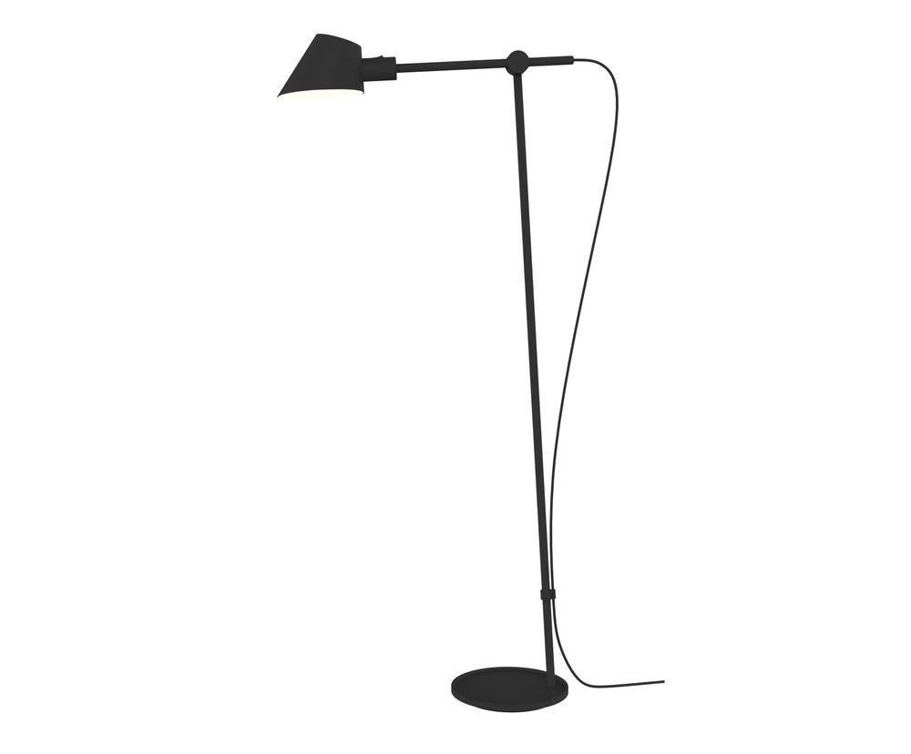 Stehleuchte Stay Schwarz B: 58 cm - Schwarz, Design, Metall (58/129cm) - Nordlux