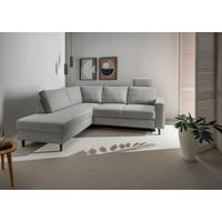 Eckschlafsofa Passione, Grau S: 200x242 Cm - Schwarz/Grau, MODERN, Textil (200/242cm) - Livetastic