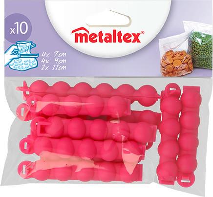 Tasakzáró Csipeszek 10db - műanyag (14.5/15/2.6cm) - Metaltex