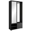 Garderobe Dino Schwarz Matt B: 90 cm - Schwarz, Trend, Holzwerkstoff (90/190/33cm) - P & B