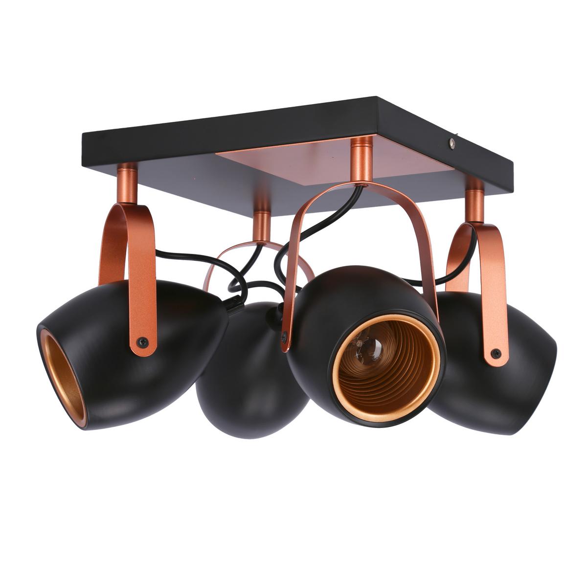 Deckenstrahler 98-83128 - Schwarz, Design, Metall (32/32/23cm)