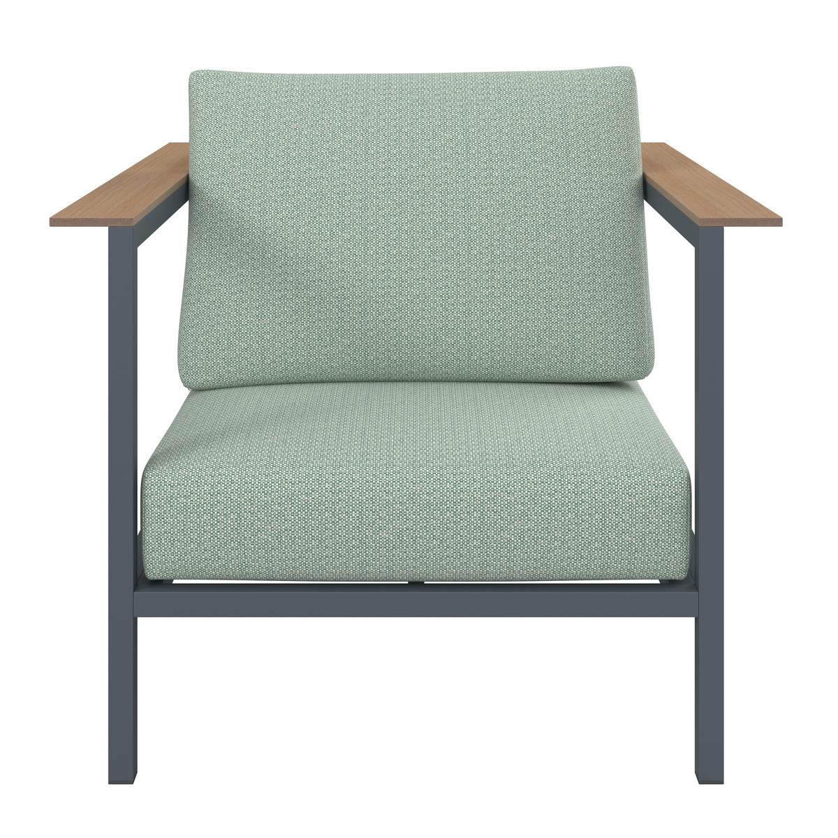TERASOVÁ SEDACIA SÚPRAVA CHIARA - prírodná farba/svetlozelená, Modern, kov/textil (164/68/94cm) - Bessagi Garden
